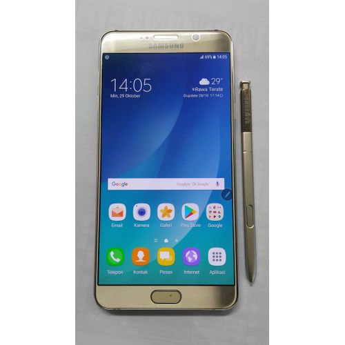 Jual Samsung Galaxy Note 5 Single Sim 32gb Gold Platinum Bekas