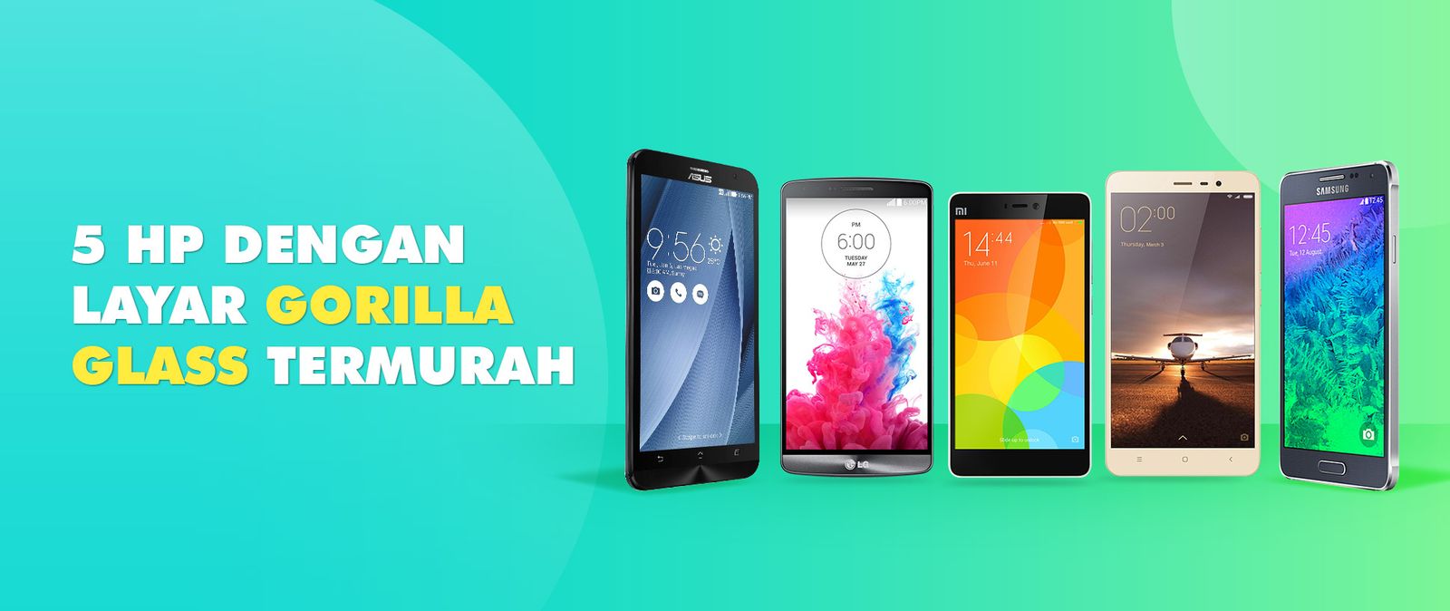 5 HP Layar Gorilla Glass Murah