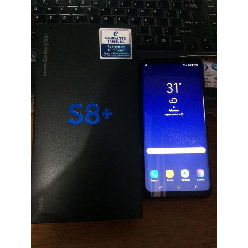 Jual Samsung Galaxy S8 Plus 64gb Midnight Black Bekas