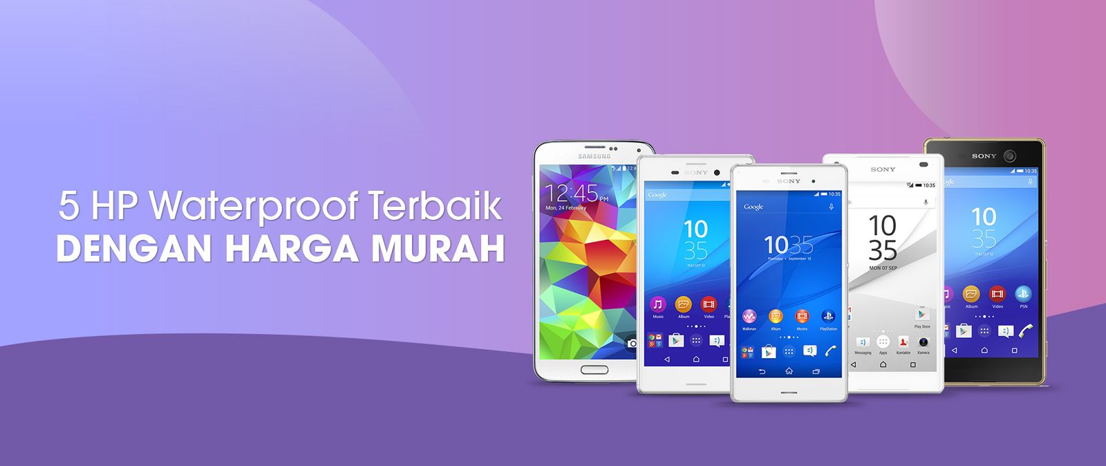 5 HP Waterproof terbaik dengan harga murah